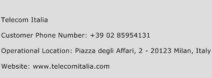 Telecom Italia Phone Number Customer Service