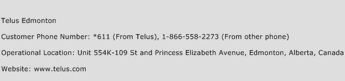 Telus Edmonton Phone Number Customer Service