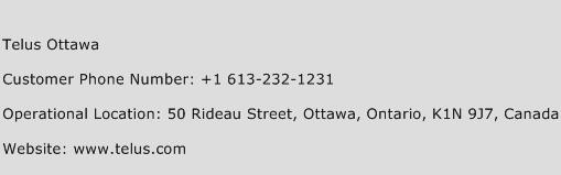 Telus Ottawa Phone Number Customer Service