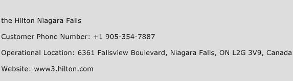 The Hilton Niagara Falls Phone Number Customer Service