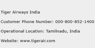 Tiger Airways India Phone Number Customer Service