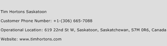 Tim Hortons Saskatoon Phone Number Customer Service