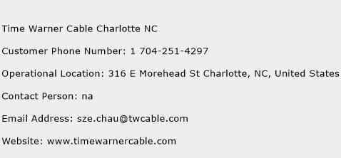 Time Warner Cable Charlotte NC Phone Number Customer Service