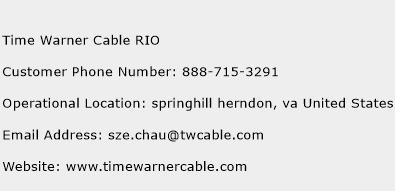 Time Warner Cable RIO Phone Number Customer Service