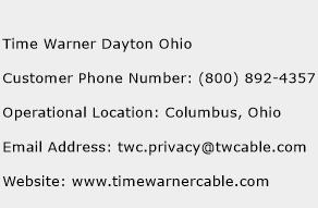 Time Warner Dayton Ohio Phone Number Customer Service