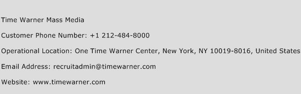Time Warner Mass Media Phone Number Customer Service
