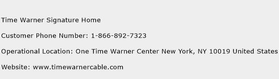 Time Warner Signature Home Phone Number Customer Service