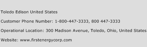Toledo Edison United States Phone Number Customer Service