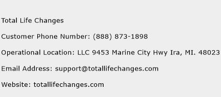 Total Life Changes Phone Number Customer Service