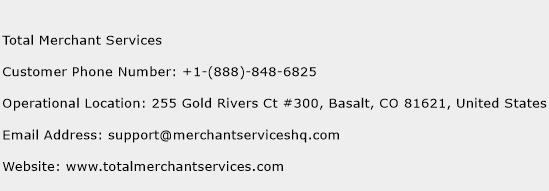 Total Merchant Services Phone Number Customer Service