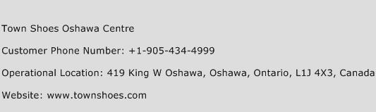 Town Shoes Oshawa Centre Phone Number Customer Service