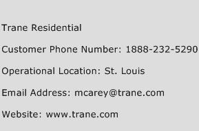 Trane Residential Phone Number Customer Service