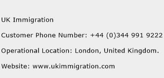 UK Immigration Phone Number Customer Service