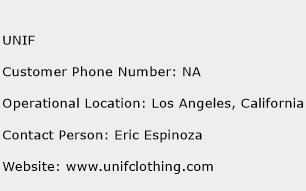 UNIF Phone Number Customer Service