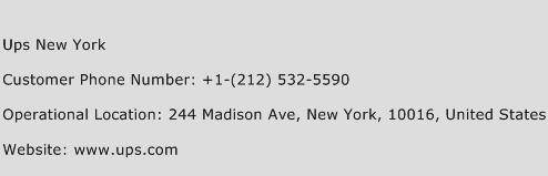UPS New York Phone Number Customer Service