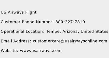 US Airways Flight Phone Number Customer Service