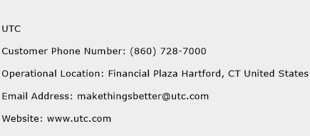 UTC Phone Number Customer Service