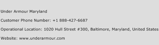 Under Armour Maryland Phone Number Customer Service