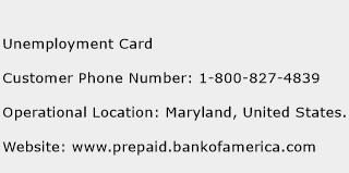 Unemployment Card Phone Number Customer Service
