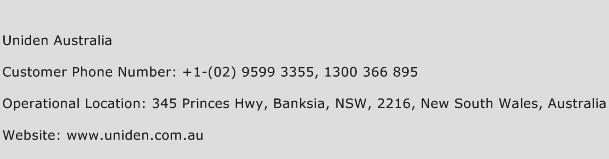 Uniden Australia Phone Number Customer Service