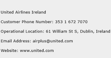 United Airlines Ireland Phone Number Customer Service