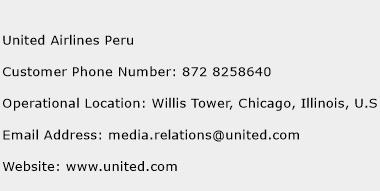 United Airlines Peru Phone Number Customer Service