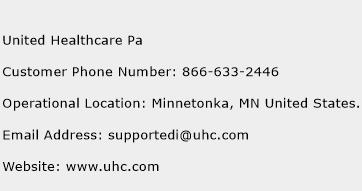 United Healthcare Pa Phone Number Customer Service