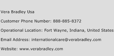 Vera Bradley Usa Phone Number Customer Service