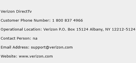 Verizon DirectTv Phone Number Customer Service