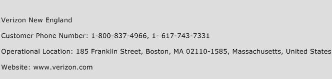 Verizon New England Phone Number Customer Service