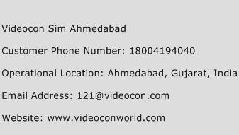 Videocon Sim Ahmedabad Phone Number Customer Service