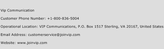 Vip Communication Phone Number Customer Service