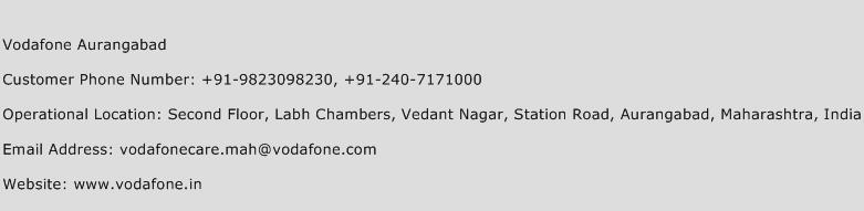 Vodafone Aurangabad Phone Number Customer Service