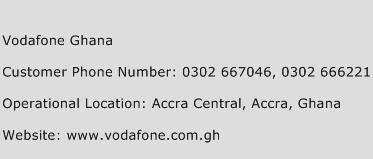 Vodafone Ghana Phone Number Customer Service