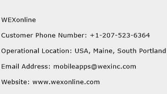 WEXonline Phone Number Customer Service