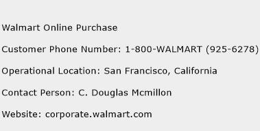 Walmart Online Purchase Phone Number Customer Service