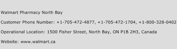 Walmart Pharmacy North Bay Phone Number Customer Service