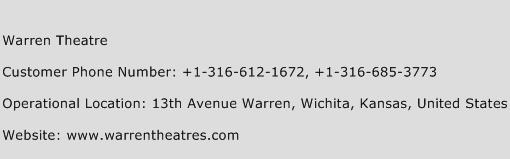 Warren Theatre Phone Number Customer Service