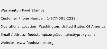 Washington Food Stamps Phone Number Customer Service