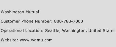 Washington Mutual Phone Number Customer Service
