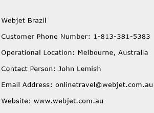 Webjet Brazil Phone Number Customer Service