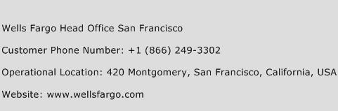 Wells Fargo Head Office San Francisco Phone Number Customer Service