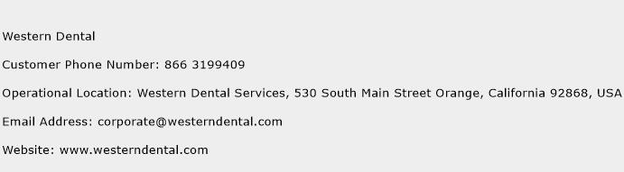 Western Dental Phone Number Customer Service