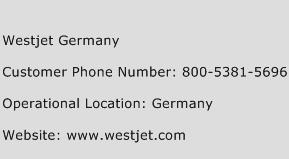 Westjet Germany Phone Number Customer Service