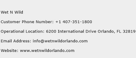 Wet N Wild Phone Number Customer Service
