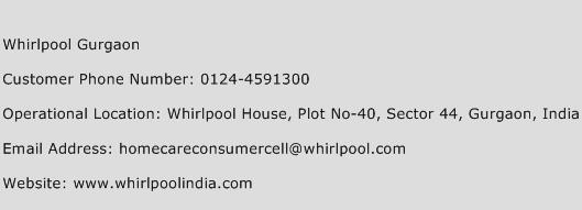 Whirlpool Gurgaon Phone Number Customer Service