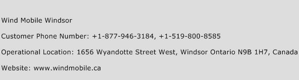 Wind Mobile Windsor Phone Number Customer Service