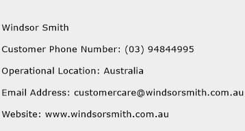 Windsor Smith Phone Number Customer Service