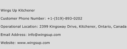 Wings Up Kitchener Phone Number Customer Service