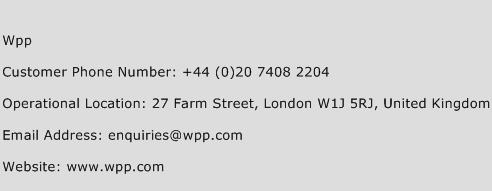 Wpp Phone Number Customer Service